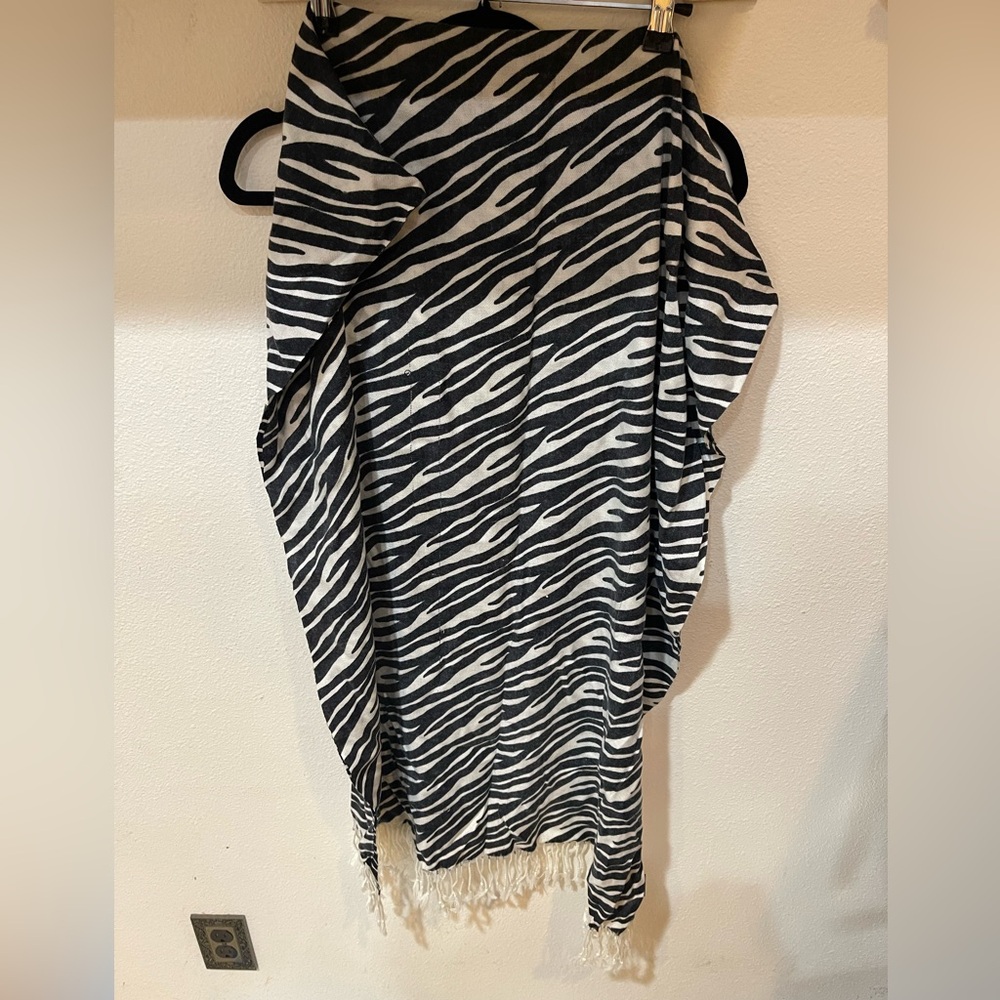 Zebra print scarf